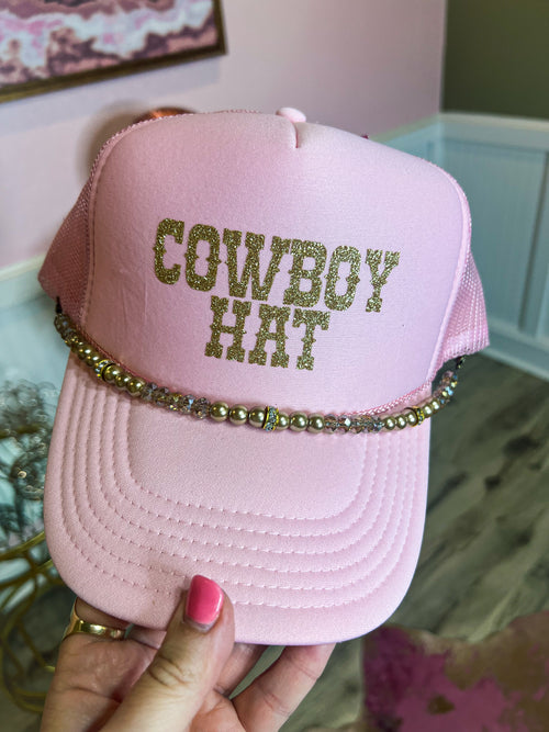 Cowboy Hat with Gold Chain