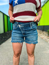 Mid Rise Risen Shorts