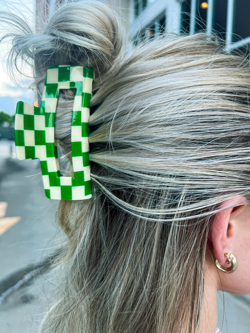 Checkered Hair Clip