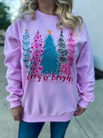 Pink Christmas Tree Sweatshirt