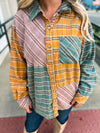 Mustard Plaid Top