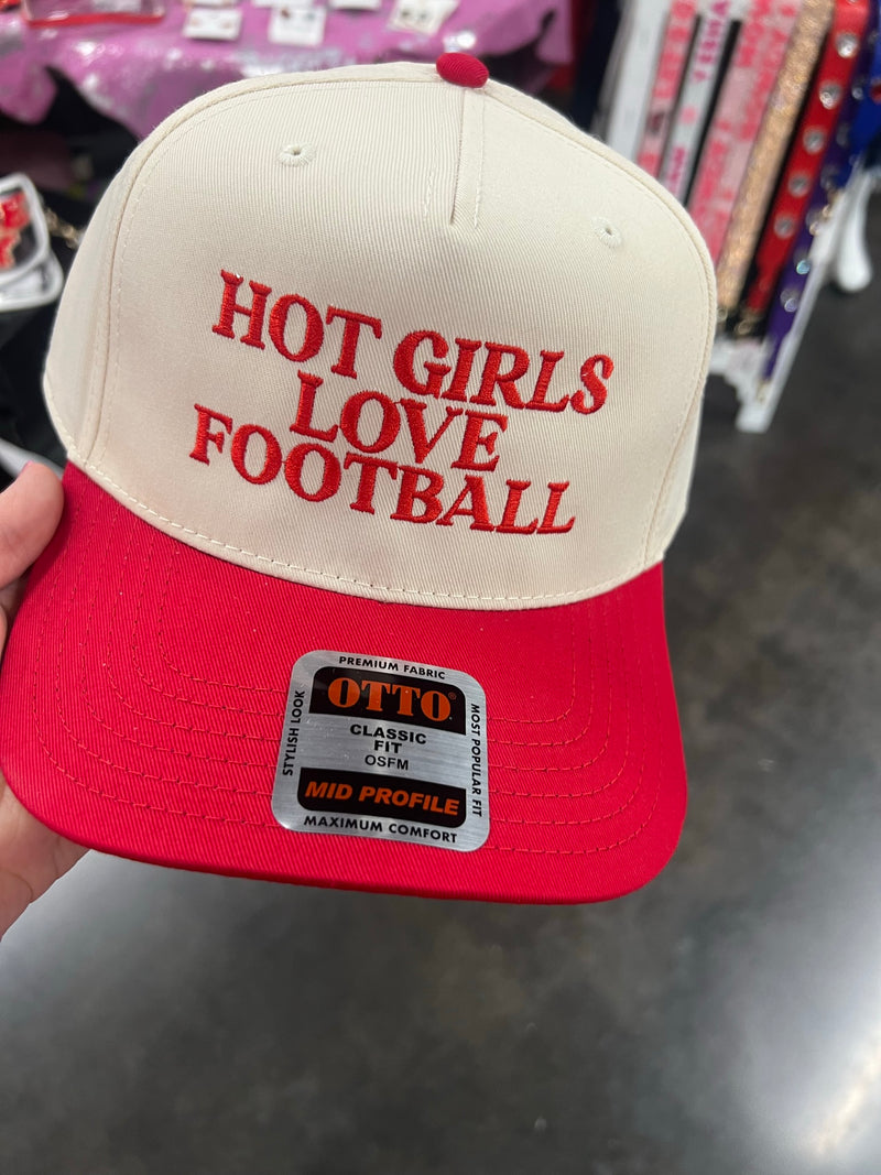 Hot Girls Love Football Cap