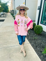 Pink Corduroy Nutcracker Top