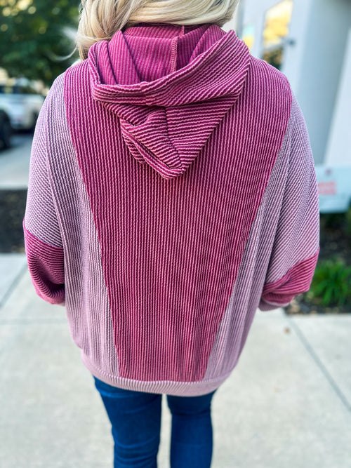 Mauve Drawstring Hoodie