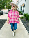 Pink Plaid Top