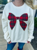 Creme Bow Sweatshirt