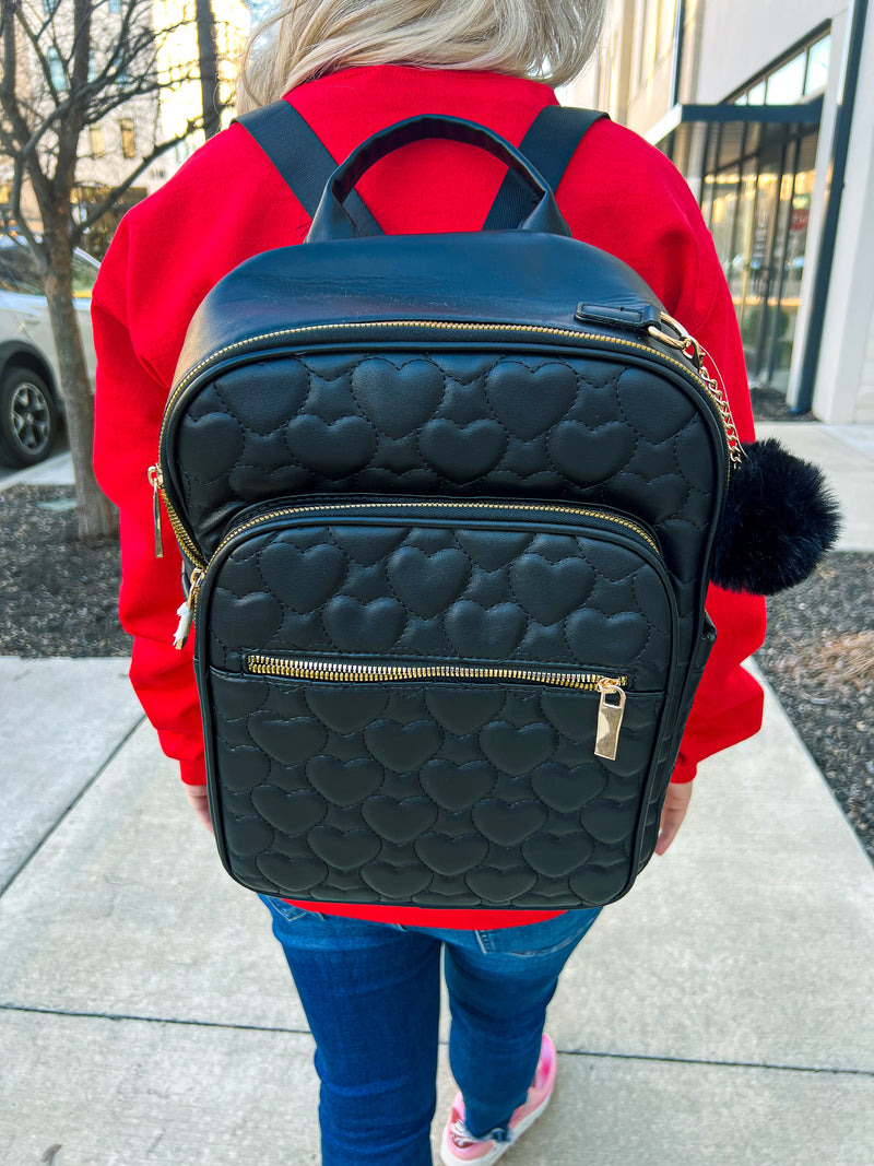 The Kelly Black Heart Purse