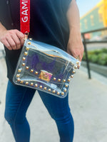 Gold Studded Gameday Purse