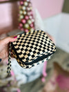 Checkered Makeup  Bag