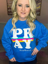 Pray Sweatshirt-Blue