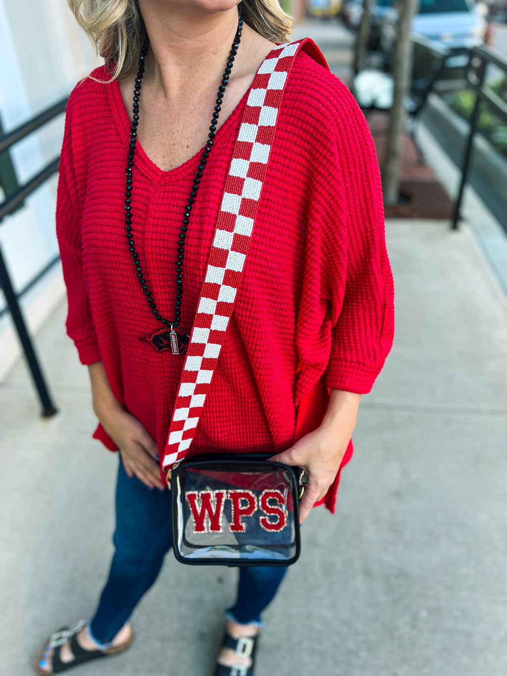 Gameday Striped Crossbody Straps