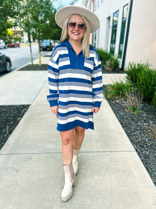 Blue Striped Dress