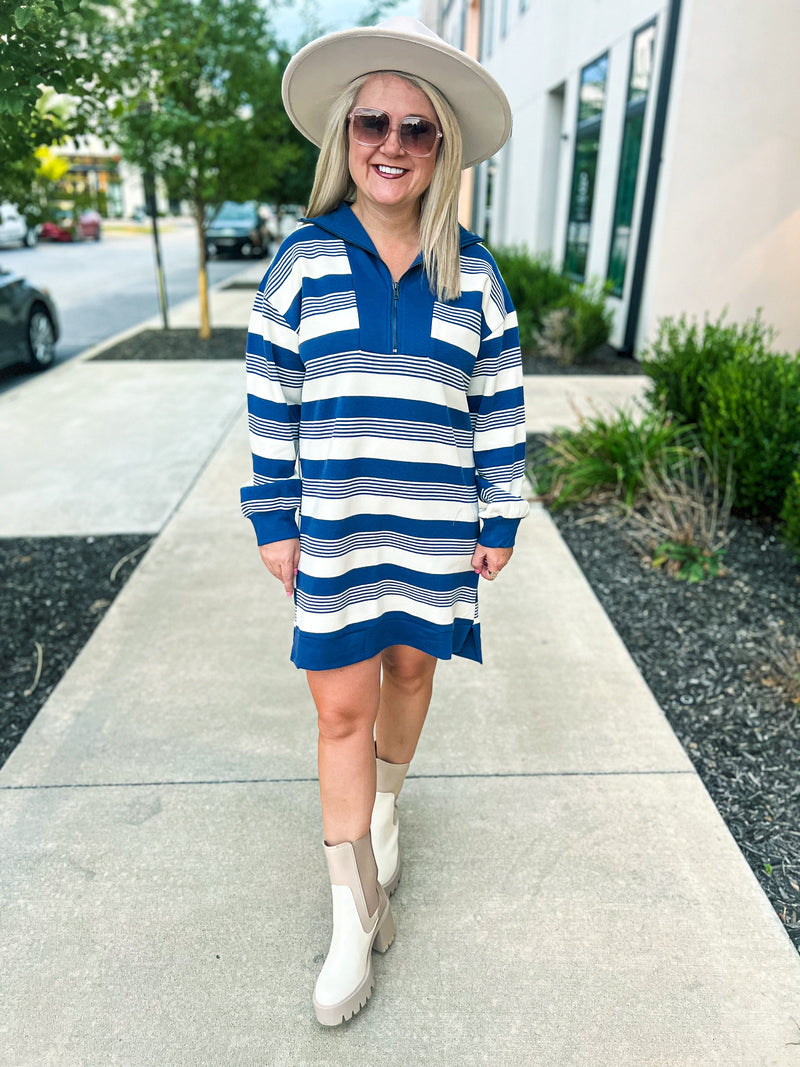 Blue Striped Dress