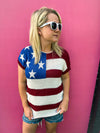 American Flag Knit Top