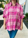 Pink Plaid Top