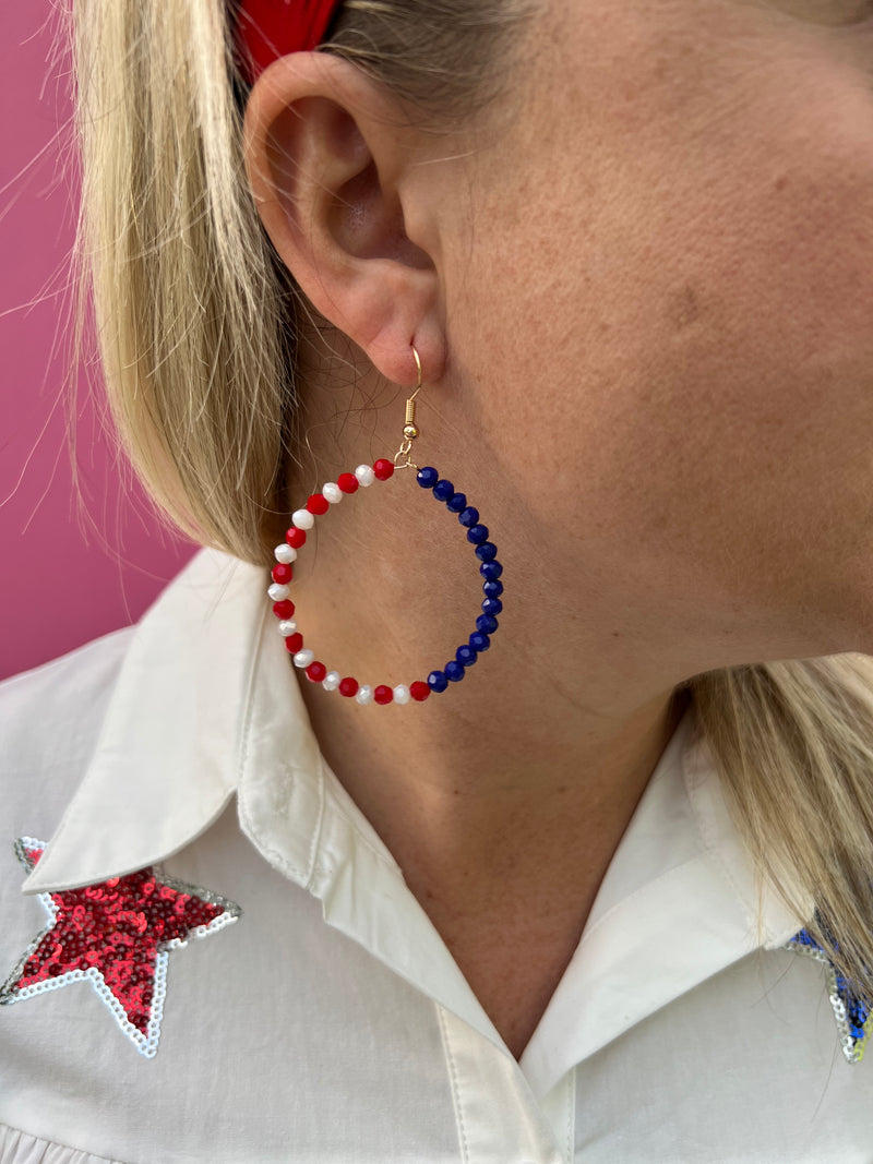 Red, White, & Blue Hoops