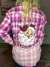 Pink Santa Plaid