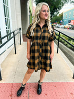Fall Flannel Plaid Dress