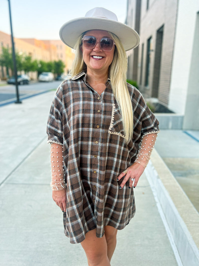 Plaid Fall Dress-Entro