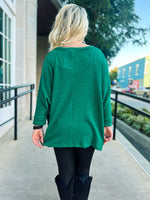 Green V-neck Sweater