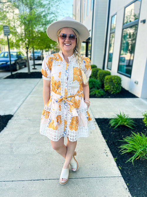 Yellow Lace Entro Dress