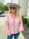 Pink Multi Thread Sweater