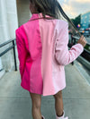 Pink Colorblock Blazer