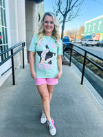 Let’s Go Girls Tee-Teal