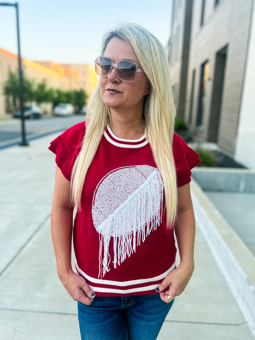 Gameday Football Fringe Sweater