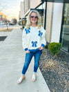 Blue Bow Sweater