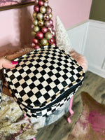 Checkered Makeup  Bag