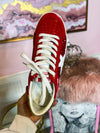 Red Sequin Sneakers