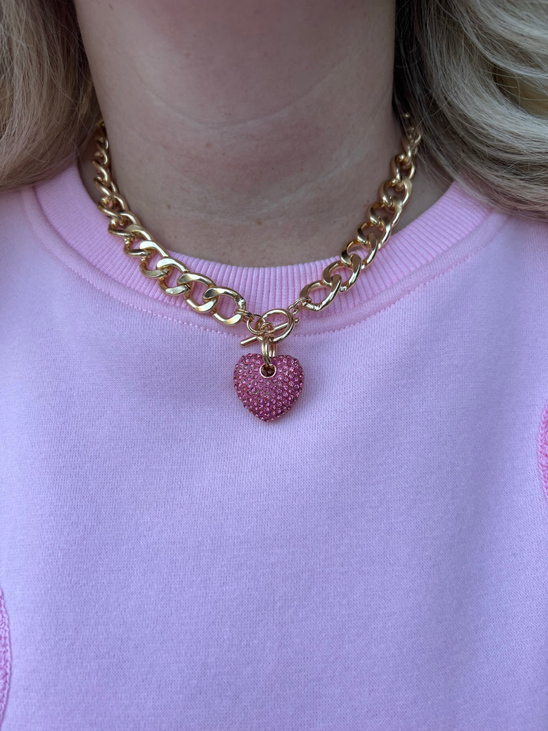 Gold Chain Heart Necklace