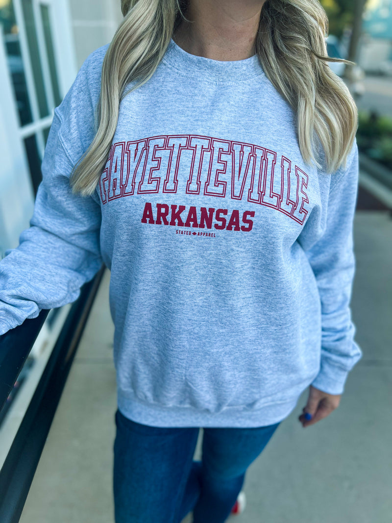 Heather Gray Fayetteville Sweatshirt