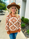 Rust Flower Sweater