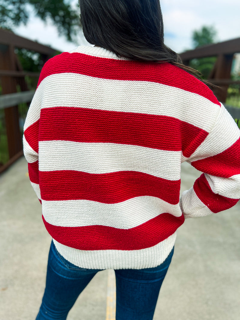 Red Striped Sweater