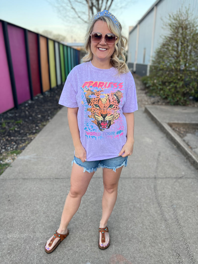 Purple Cheetah Tee