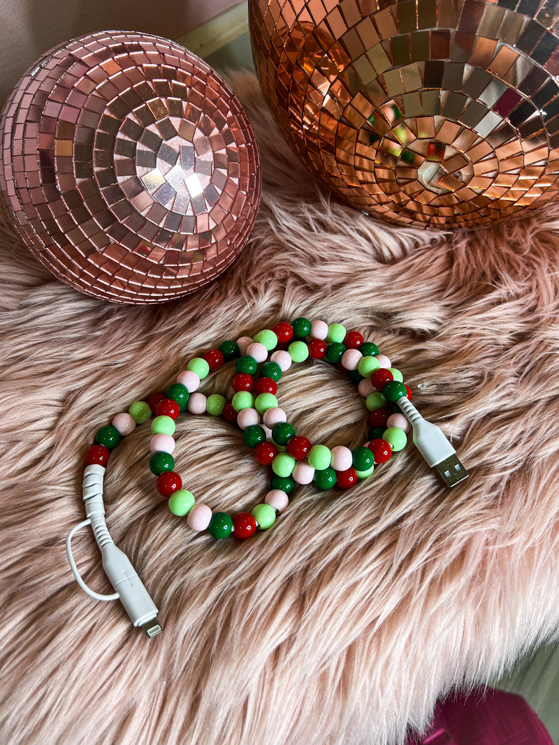 Christmas Beaded Chargers