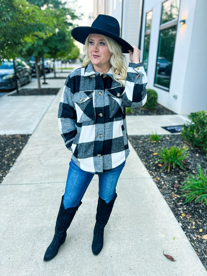 Black Plaid Shacket