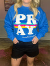 Pray Sweatshirt-Blue