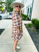 Plaid Creme Dress