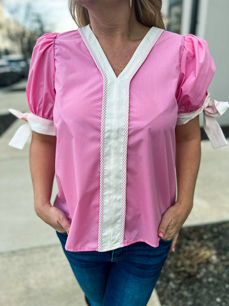 Pink Entro Bow Top