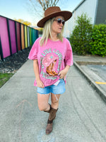 Long Live Cowgirls Tee-Pink