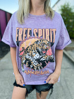 Free Spirit Graphic Tee-Purple