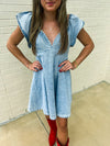 Rhinestone Denim Dress