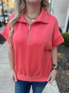 Salmon Front Zip Top