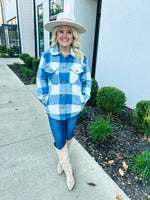 Blue Plaid Shacket