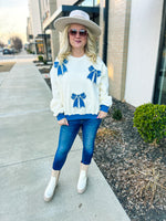 Blue Bow Sweater