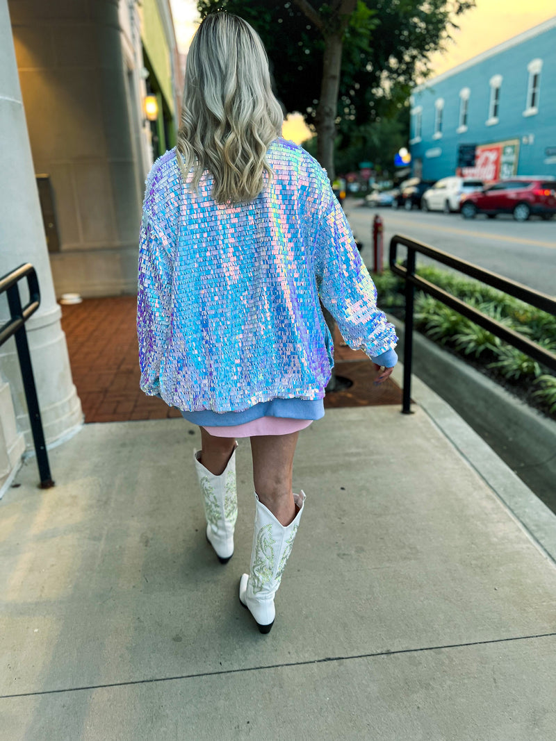 Sequin Bomber Jacket