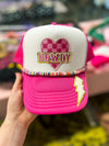 Pink Howdy Cap with Chain